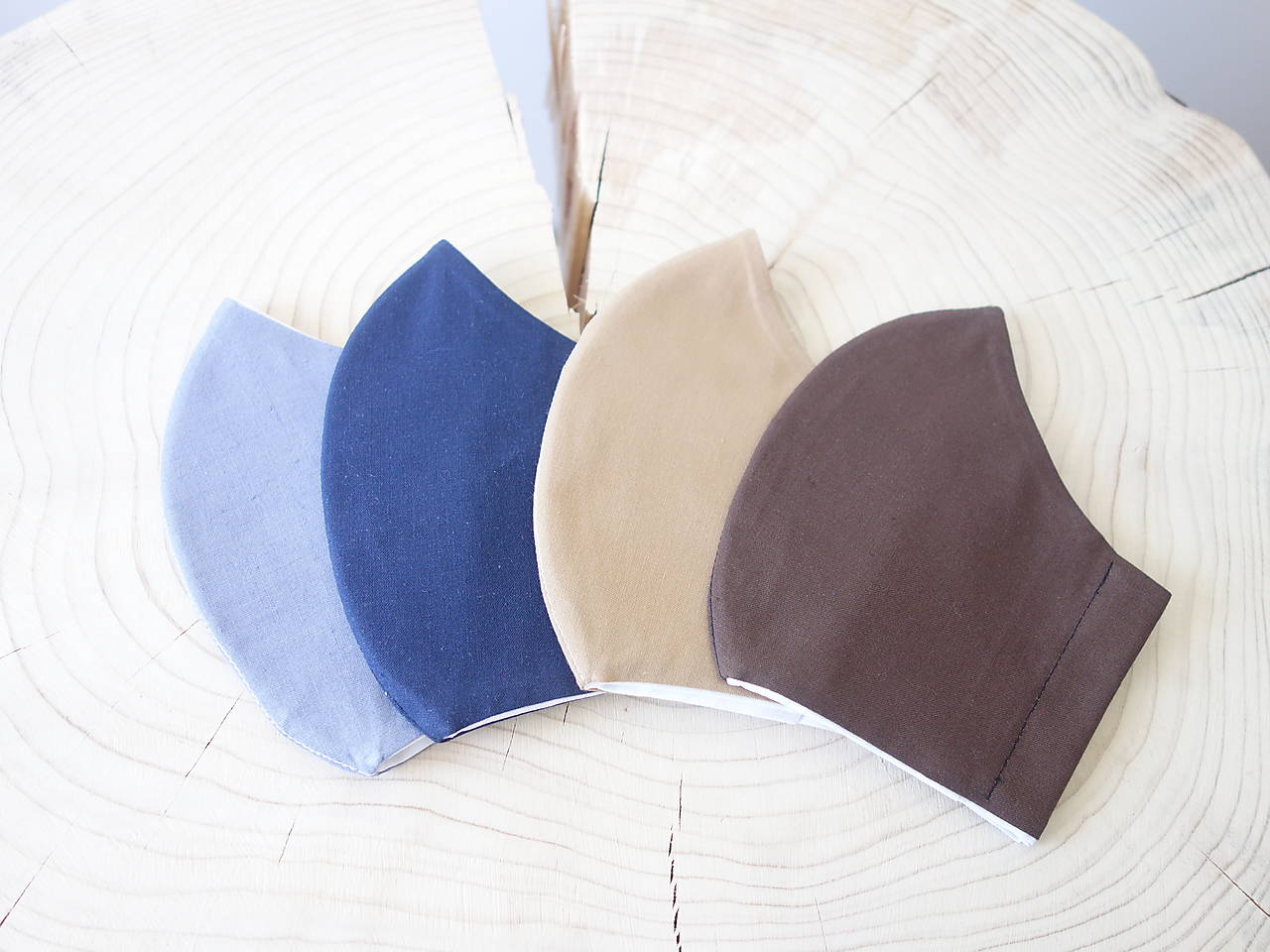 Jednofarebné tvarované 2 a 3 vrstvové ochranné rúško -  100% bavlna - dámske/pánske