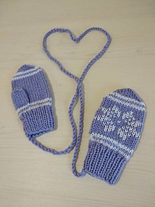 Detské doplnky - Fialové rukavičky s vločkou - výpredaj - 12400770_