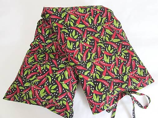 Úžitkový textil - Pohánkový vankúšik na šiju a kríže čilipapričky - 12405724_