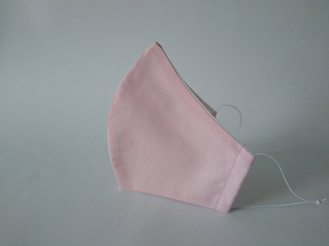 Dizajnové rúško púdrovoružové tvarované dvojvrstvové