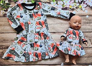 Detské oblečenie - Šaty točivé na Helloween -aj pre Baby Born - 12407842_