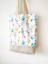 Nákupné tašky - Taška akvarelové kvety - 12406519_