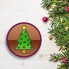Dekorácie - Vianočná grafická čokoláda (vianočný stromček) - 12406872_