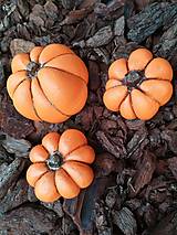 Dekorácie - Jesenná dekorácia - Tekvičky (Veľká  - Oranžová) - 12413051_