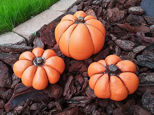 Jesenná dekorácia - Tekvičky (Veľká  - Oranžová)