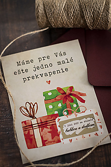 Papiernictvo - Vianočné oznámenie pre babku a dedka ❤ - 12412400_