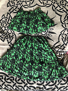 Sukne - Pre mamu a dcéru sukničky zelené - 12414948_