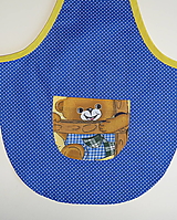 Detské oblečenie - Zásterka Macko na modrej - 12413970_