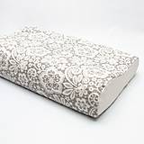Úžitkový textil - Biela pavučinková čipka na sivej  - obliečka na anatomický vankúš (veľkosť M) - 12413969_