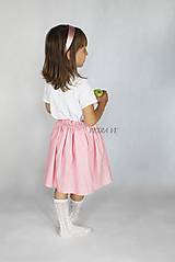 Detské oblečenie - Rose s korálkami - detská ľanová suknička - 12415189_