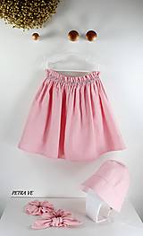 Detské oblečenie - Rose s korálkami - detská ľanová suknička - 12415198_