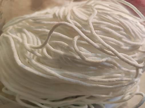 Galantéria - Biela guma na rúška  - 12421964_