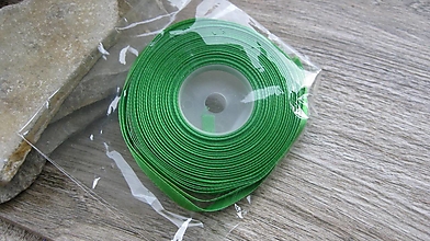 Galantéria - Saténová stuha zelená 6 mm, 30m návin - 12421173_