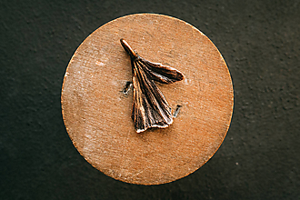Náhrdelníky - Prívesok ginko mini patina - 12420492_