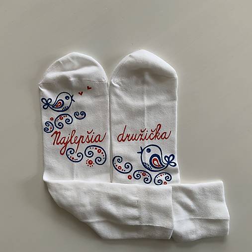 Maľované ponožky pre najlepšiu družičku (2)