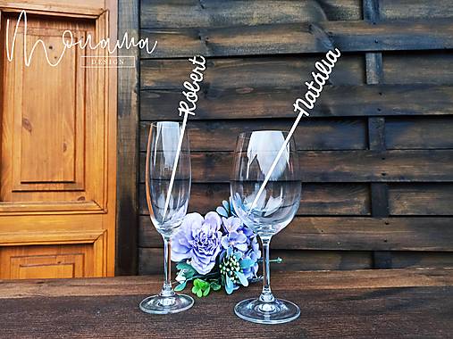 Úložné priestory & Organizácia - Svadobná drevená menovka SASHA - 12422155_