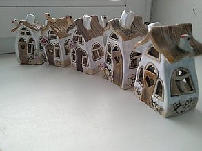 Dekorácie - keramika tancujúci domček... - 12420480_