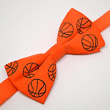 Pánske doplnky - Oranžový motýlek s basketbalovými míči 10845732 - 12421685_