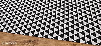 Textil - Bavlnená látka - Trojuholníky čierno biele - cena za 10 centimetrov - 12422862_