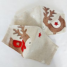 Rúška - Detské rúško s vianočným motívom - 12426259_