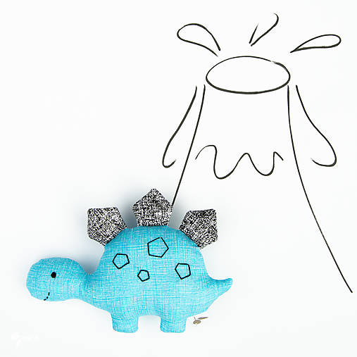 Hračky - Dino STEGOSAURUS (tyrkysový) - 12423758_