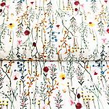 Textil - lúčne kvety III, 100 % predzrážaná bavlna Španielsko, šírka 150 cm - 12423803_