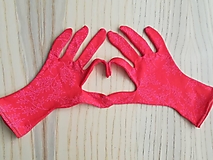 Veselé úpletové rukavičky - Red