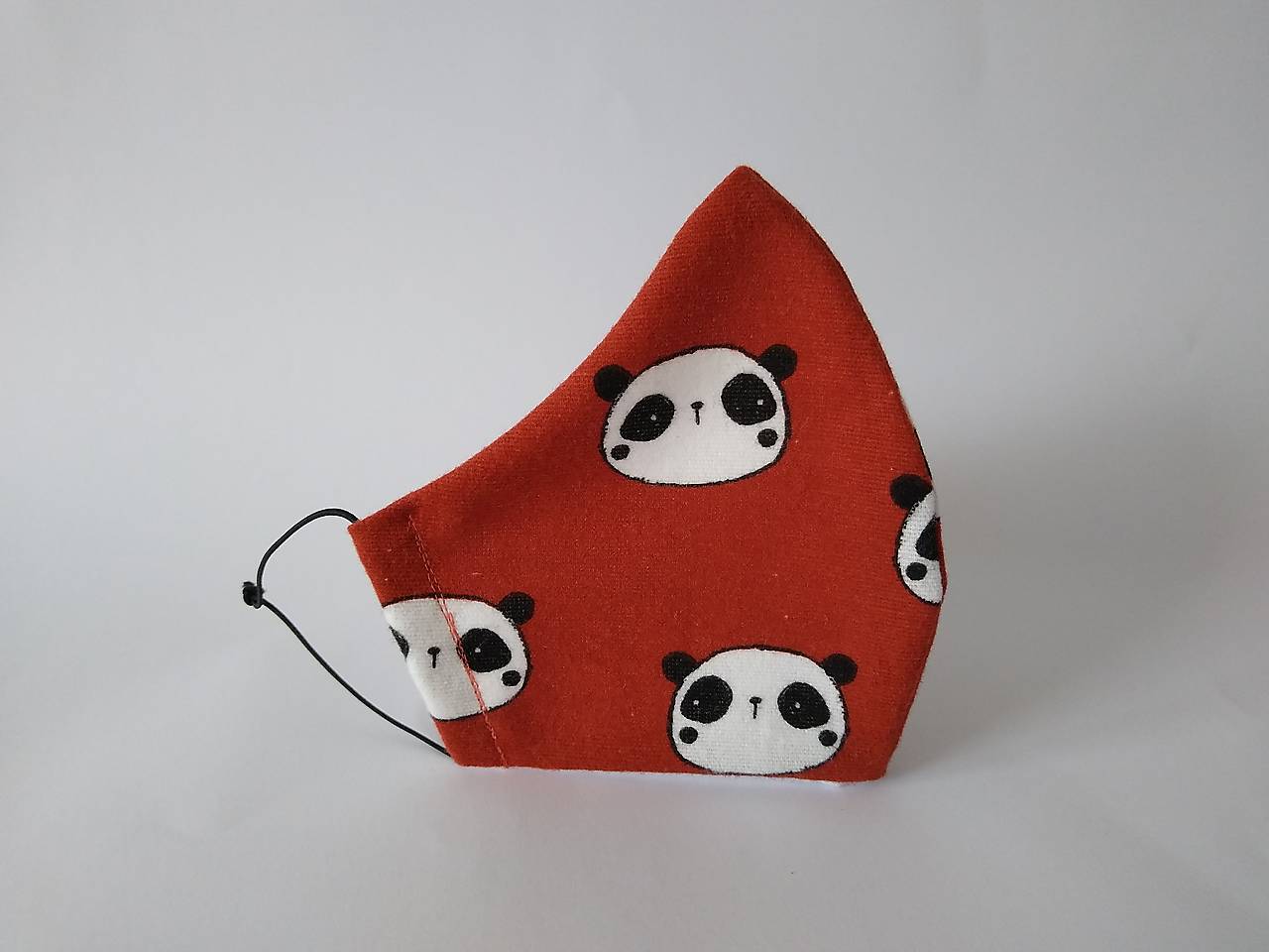 Dizajnové rúško panda škorica tvarované dvojvrstvové