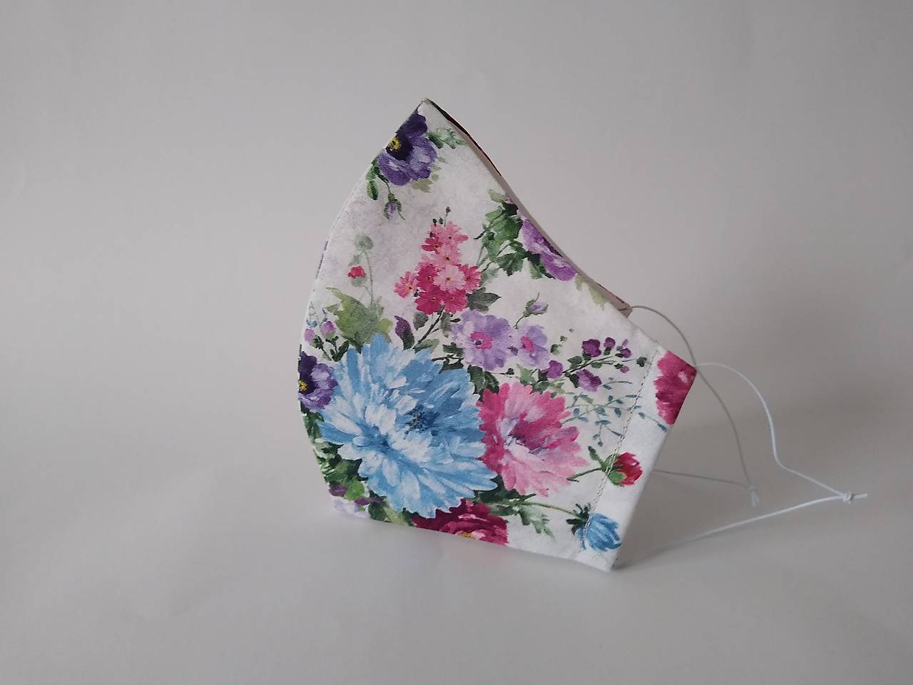 AKCIA dizajnové rúško pivonka tvarované dvojvrstvové