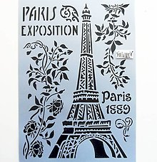 Nástroje - Šablóna Stamperia - 20x30 cm - Paríž, Paris, ruže - 12427653_