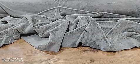 Textil - Kožušina poťahová - cena za 10 centimetrov  (Šedá) - 12431236_
