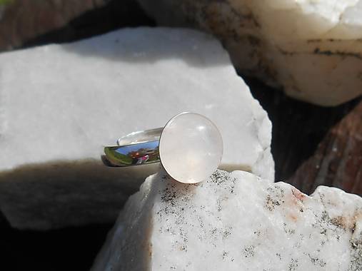 Prstene - rosa ring in silver-ruženín-prsteň - 12429283_