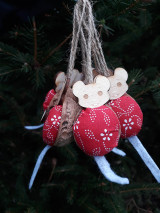 Dekorácie - vianočné oriešky - myšičky - 12431409_