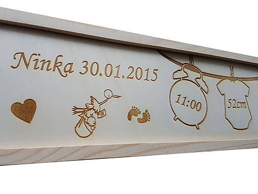 Úložný box pre dieťatko s údajmi-pamiatková