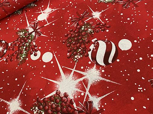 Vianočné bavlnene látky - LONETA 