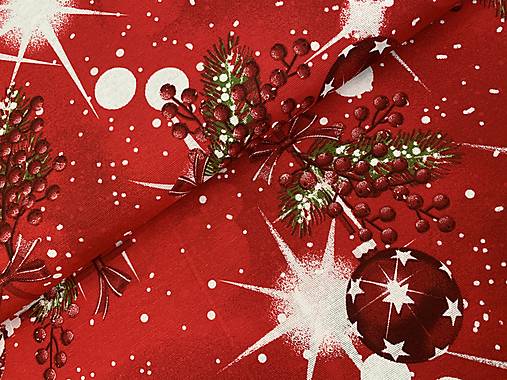 Vianočné bavlnene látky - LONETA 