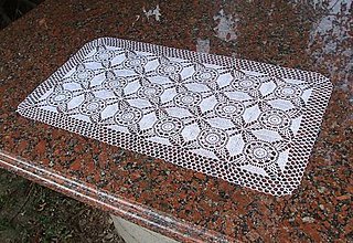 Úžitkový textil - Ručne háčkovaný obrus H1 obdĺžnik 80 x 45 cm - 12427808_