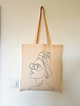 Nákupné tašky - •ručne maľovaná plátená taška - Scarlet• - 12428586_