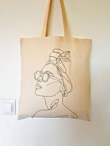 Nákupné tašky - •ručne maľovaná plátená taška - Scarlet• - 12428587_