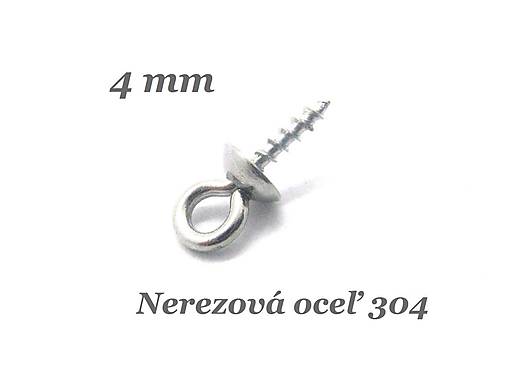 Komponenty - Zavŕtavacia závesná šlupňa 4mm  /M6027/ - nerezová oceľ 304 - 12433360_