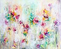 Obrazy - Abstract flowers - 12435298_