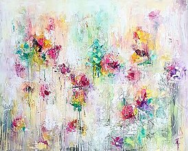 Obrazy - Abstract flowers - 12435298_