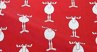 Textil - IP114 Bavlnená látka vianočná 50 x 80 cm  (Červená) - 12435461_