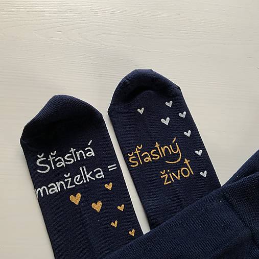 Maľované ponožky pre manžela :)