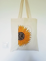 Nákupné tašky - •ručne maľovaná plátená taška - slnečnica• - 12433067_