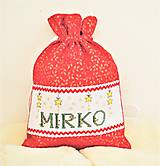 Úžitkový textil - Mikulášske/vianočné vrecúško výšivka MENO (dva varianty) (mikulášske vrecko s menom B- počet písmen 8 až 9) - 12438195_