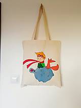 Nákupné tašky - •ručne maľovaná plátená taška - malý princ• (A) - 12436673_