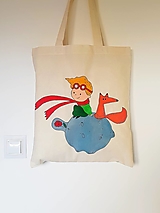 Nákupné tašky - •ručne maľovaná plátená taška - malý princ• (A) - 12436674_
