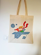 Nákupné tašky - •ručne maľovaná plátená taška - malý princ• (D) - 12436691_
