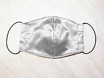 Rúška - Saténova rúška s organzou, spoločenské rúško, ochranná rúška, svadobné rúška 3 vrstvové rúška - 12443858_